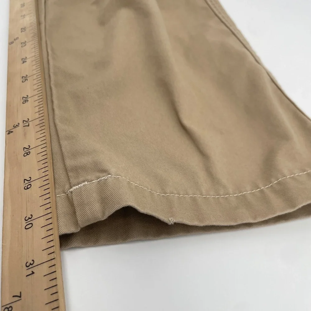 True Religion Cargo Pants Men 34 Tan Khaki Straight Leg Horseshoe Pocket Utility